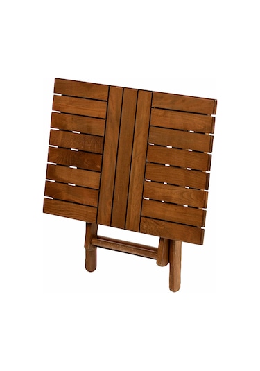 Bahçeme Kaş 50X70 Katlanır Ahşap Bahçe Balkon Sehpası