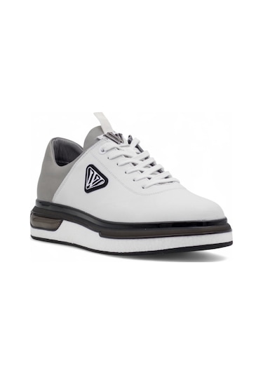 Voyager M057 Hakiki Deri Erkek Sneaker Beyaz