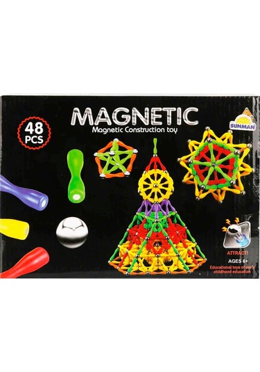 Renkli Manyetik Blok 48 Parça İle Yaratıcılığın Çıtasını Yükselt