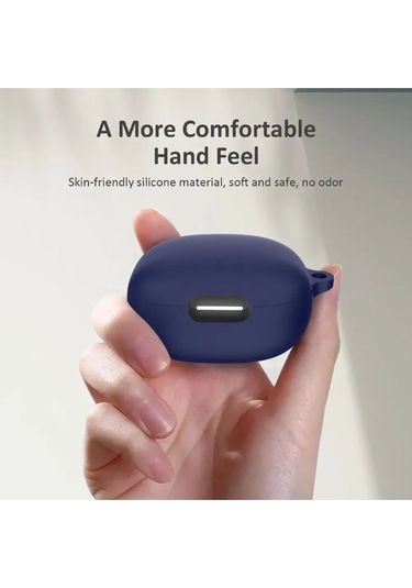 Soundcore Liberty 4 Nc Uyumlu Kılıf Mat Kancalı Silikon Lacivert 4 Ay Belirtilmemiş Belirtilmemiş Cn Diğer