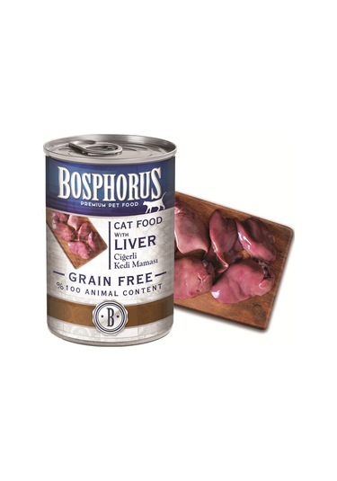 Bosphorus Ciğerli Kedi Konserve Maması 48 X 415 Gr Parça Etli
