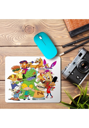 90's Cartoon Mash-up Baskılı Mousepad Mouse Pad