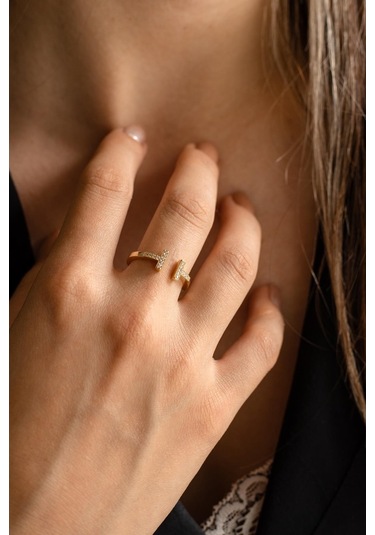 Yeni Taşlı Sarı Tiffany Altın Yüzük