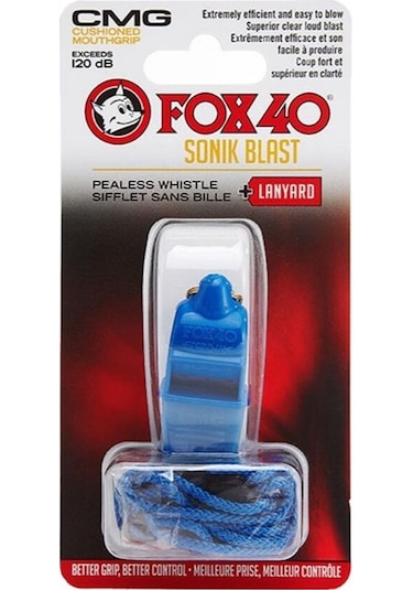 Fox40 9203 Sonik Blast Safety Cmg İpli Düdük Mavi Mavi