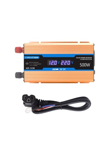 Sones Carmaer 48v 220v 500w Araba Çok Fonksiyonlu Çift Dijital Ekran Invertör Ev Güç Dönüştürücü