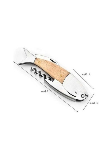 Fastbuy Ahşap Balık Şekilli Şarap Açacağı, Çok Amaçlı Şarap Tirbuşonu, Ev Dekorasyonu İçin Ideal Diğer