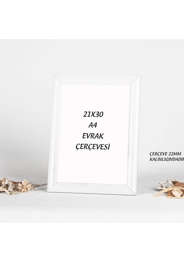A4 Beyaz Çerçeve 21x30