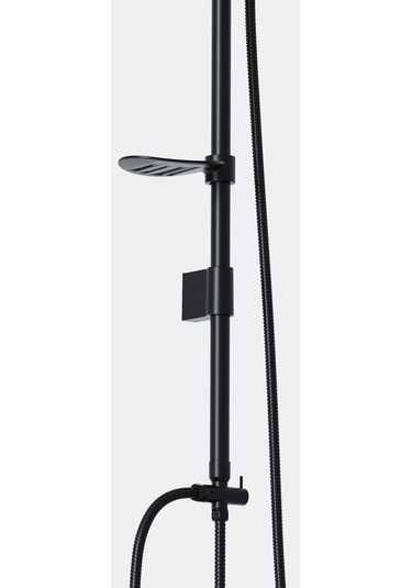 Robot Duş Seti Mat Siyah Tepe Duş Sistemi Yağmurlama Sistemi Paslanmaz Siyah