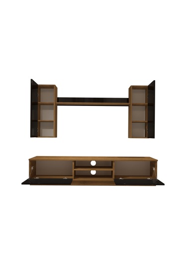 Decoraktiv Eko 5db Mdf Dvd Tv Ünitesi Tv Sehpası Pera - Siyah