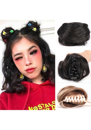 Mufunye 18 Çeşit Seçenekli 70x70x40mm Ölçülerinde 30g Ağırlığında At Kuyruğu Peruk