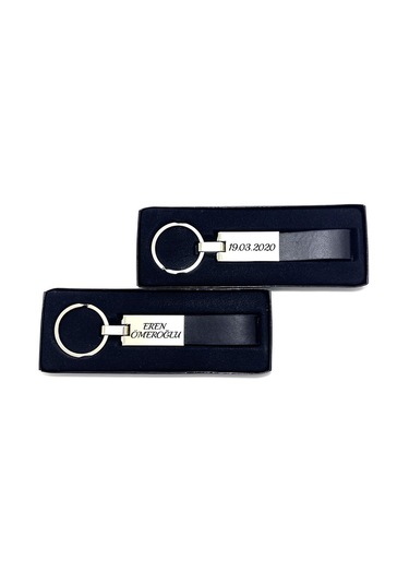 Ayleenayz Unisex Metal Kişiye Özel Çift Kombin Anahtarlığı