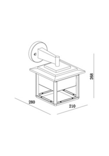 Dış Mekan 12 Watt Gün Işığı Dekoratif Aplik Siyah