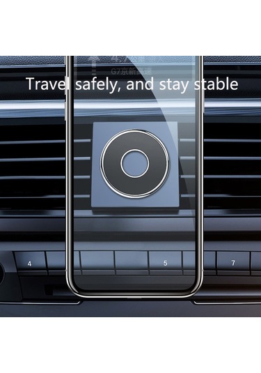 Sones Q6 Araba Manyetik Cep Telefonu Tutucu Yuvarlak Araba Dashboard Navigasyon Braketi Gümüş