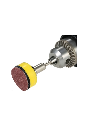 100 Adet 25mm 1" Zımpara Disk Zımpara Diski 100-3000 Kum Kağıdı İle 1 İnç Aşındırıcı Parlatma Ped Plakası + 1/8" Şaft Döner Alet