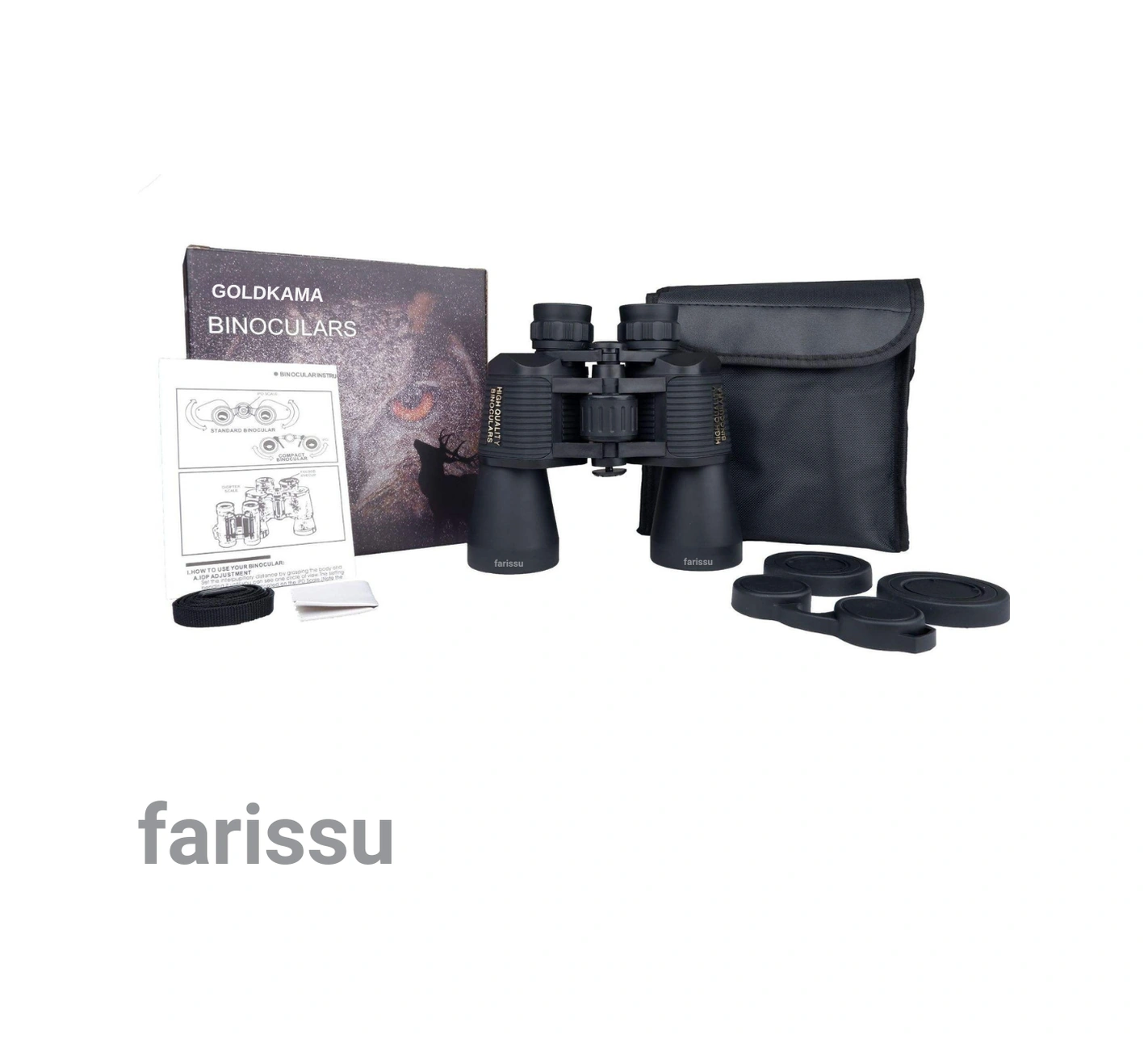 Kl65 20x50 Hd Dürbün Geniş Görüş Açısı, Yüksek Büyütme Kapasitesi Full Hd Siyah