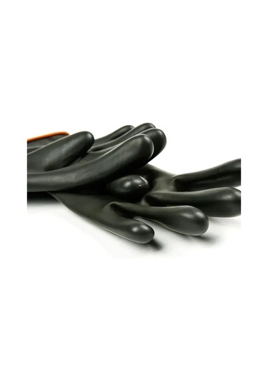 35/45/55 Cm Siyah Eldiven Ağır Hizmet Tipi Lastik Eldiven Asit