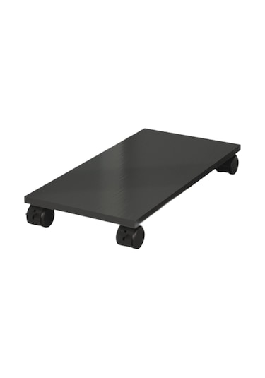 Homyl Masaüstü Cpu Ahşap Tekerlekli Stand Mobil Bilgisayar