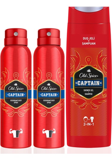 Old Spice Duş Jeli 400 ML + Sprey Deodorant 2 x 150 ML