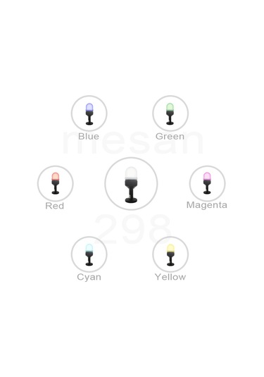 Mesan Ms 293.12-24vac/dc Ø70 Rgb Led Işıklı Kolon Kontak Tip Buzzer Tüp Montaj