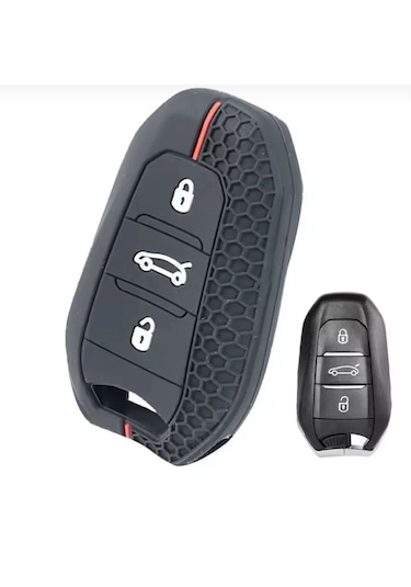 Opel Mokka Crossland X Grandland X Combo Silikon Anahtarı Kılıfı Siyah