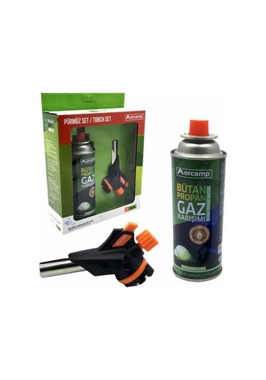 Orcamp Kamp Kartuş Tüp 227Gr + Çakmaklı Pürmüz Set Orgaz - Kts227
