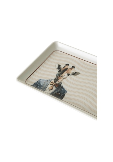 Mudo Home Iconıc Sunum Tabağı 34x15cm- Gıraffe Çok Renkli