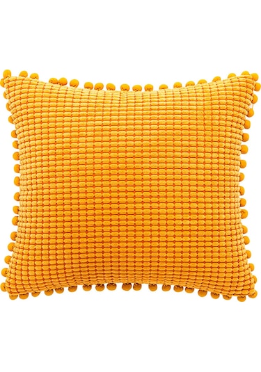Yunboo Turuncu Mısır Taneli Dokulu Kadife Yastık Kılıfı - Modern Ev Dekoru, 45x45 Cm, Yumuşak Ve Temizlenmesi Kolay, Koltuk/canape Kullanıma Uygun Diğer
