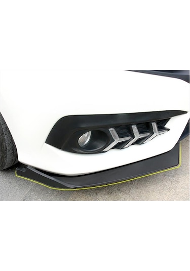 Honda Civic Fc5 Ön Tampon Flap Lip Siyah Piano Black Çıkıntılı
