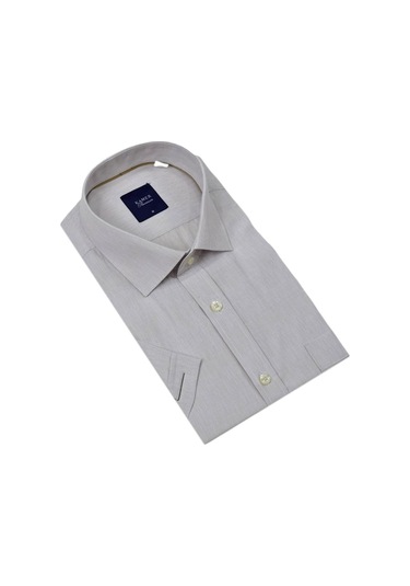 Erkek Klasik Çizgili Kısa Kol Gömlek 9493 Bgl-st04580 Bej