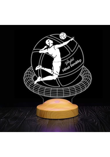 Voleybolcu Hediyesi, Voleybol Oyuncusuna Hediye Kişiye Özel Led Lamba, Voleybol Sevenlere Özel Hediye Gece Lambası