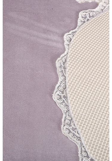 Bonny Home Venüs Gri 2'li Dantelli Banyo Paspası Seti Çeyizli Gri