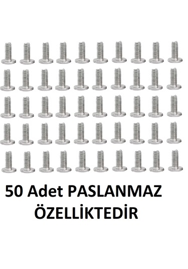 Yate10 50x Paslanmaz M2 Sata Vidası M2x5x7