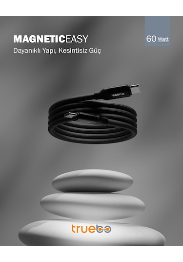 Truebo MagneticEasy Dayanıklı Şarj Ve Veri Kablosu