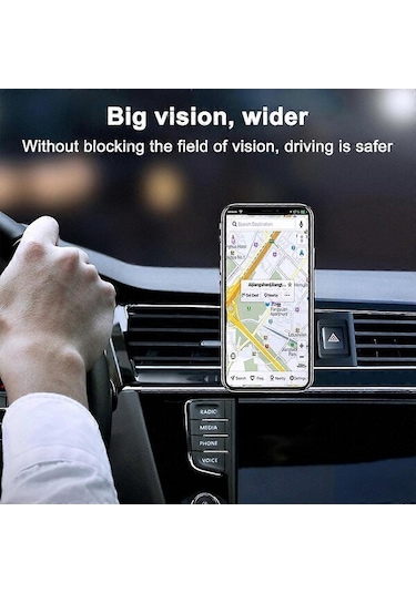 Manyetik Telefon Araç Tutucu 360 Dönebilen Manyetik Cep Telefonu Tutucu Araç Gösterge Paneli İçin Eller Serbest Telefon Manyetik Tutucu