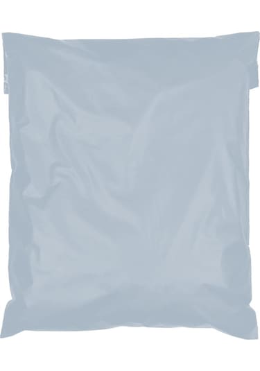 Baskısız Cepli Gri Kargo Poşeti 24x30+5 Cm - 100 Adet