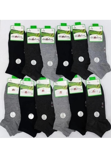 Dündar Plus 4605 Erkek Bambu Patik Çorap 12 Adet 001