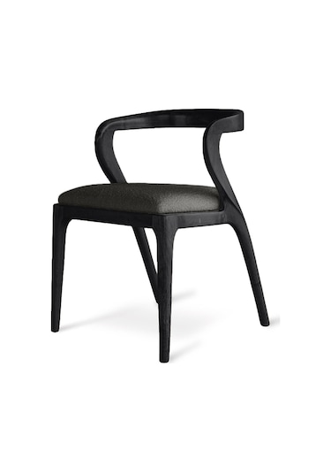 Akrep Antrasit Kumaş Siyah Ahşap Sandalye