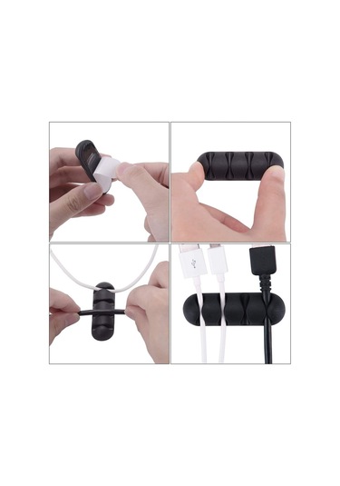 Çok Amaçlı Kablo Tutucu Akrilik Güçlü Yapışkanlı Organizer Düzenleyici 16 Parça Set Kolay Kullanımlı 4915