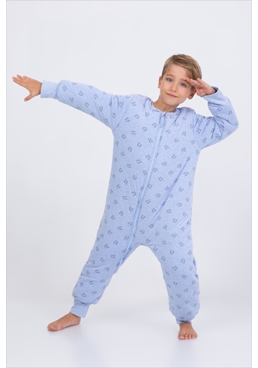 Erkek Çocuk Kalın Elyaf Dolgulu Premium Kalite 2.5 Tog Desenli Uyku Tulumu-mavi-siyah Mavi - Siyah Erkek Çocuk Kalın Elyaf Dolgulu Premium Kalite 2.5 Tog Desenli Uyku Tulumu-mavi-siyah Mavi - Siyah