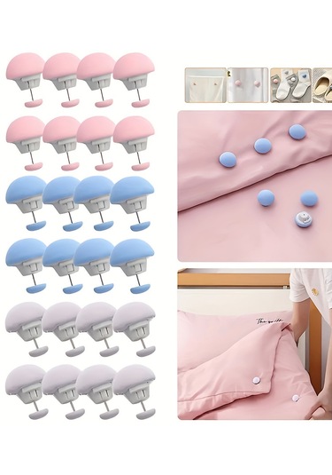 Mis Kitchen 24 Adet Mantar Model Yorgan Kılıfı Ve Çarşaf Tutucu