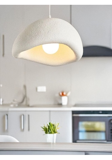 Beton Görünümlü Avize E27 Sarkıt Tekli L8 Krem