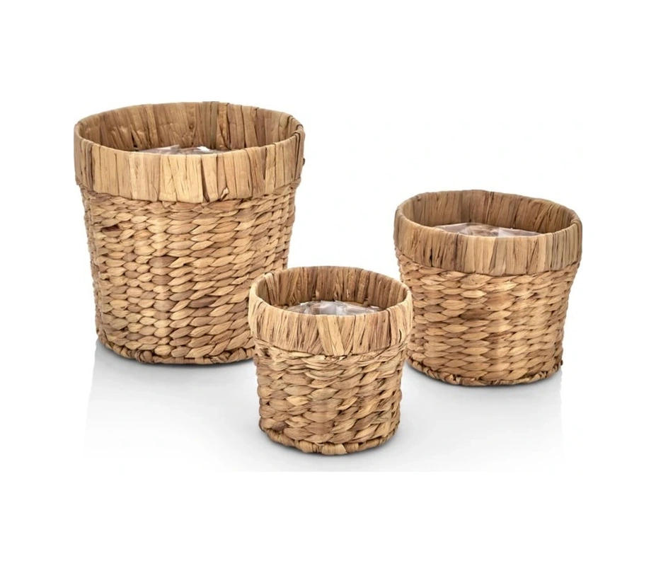 Dekoratif Hasır Düzenleyici Sepet Saksılık 3 Lü Cl-11066