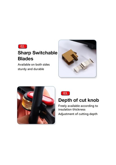 Xuweiwei 1 Bilgisayar Pg5 Profesyonel Kablo Soyucu Depolama Cantali Ayarlanabilir Kesme Derinligi Ergonomik Sapli Manuel Kablolama Ale