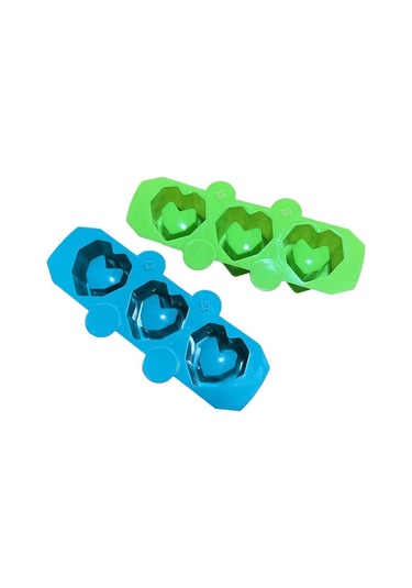 2 Adet 3 Izgara Aşk Şeklinde Buz Bardağı Buz Tepsisi Silikon Kalıp Kek Kalıbı Kırmızı Kırmızı