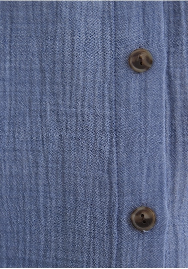 Mavi - Dokulu Mavi Gömlek 1210758-89861 Mavi