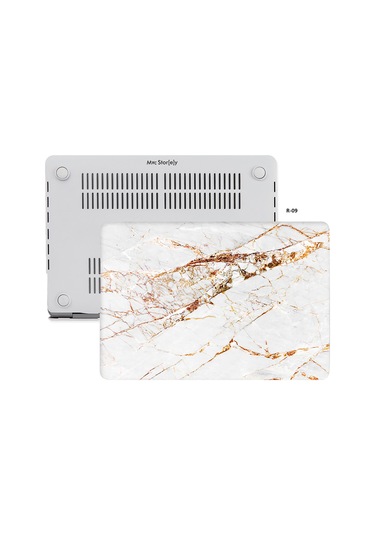 Macbook Air Kılıf 13 İnç Mermer10nl Eski Usb'li Model 2010-2017 A1369 A1466 İle Uyumlu R-09