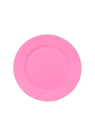 Kristal Tabak Pembe 22 Cm 6'lı