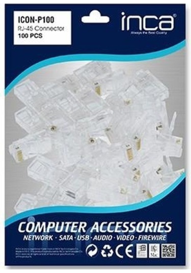 Inca Icom-P100 Rj45 100 Adet Plastık Konnektor
