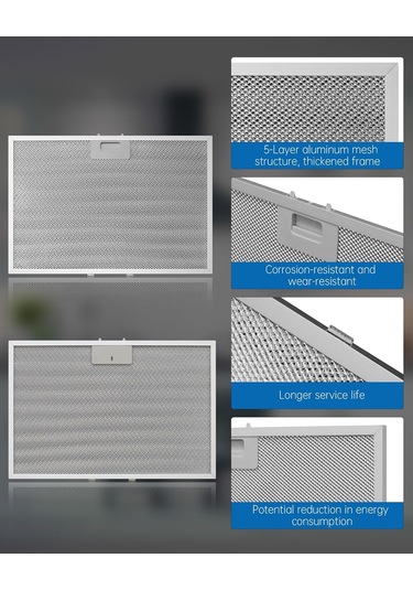 2pcs Wb02x11012 Ge Jv566h1ss İle Uyumlu Menzil Kaput Gres Filtresi Jv566h2ss Jv665h1bb Jv665h1cc Jv665h1ww, Yaklaşık 17-1/2 X 11-5/8 İnç