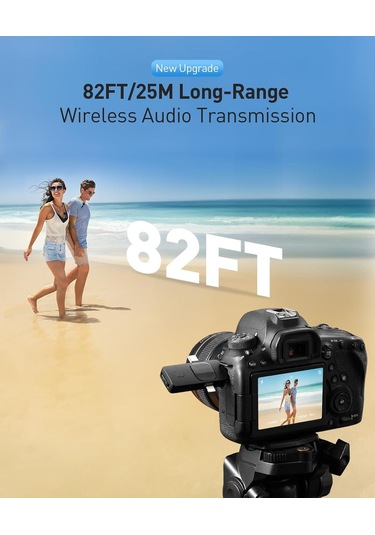 Teltree K15 Kablosuz Lavalye Mikrofonu: 3.5mm+android+App Üç Arabirim, Gerçek Zamanlı İzleme, Akıllı Gürültü Azaltma, Uzun Pil Ömrü